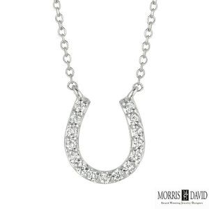 0.15 Carat Natural Diamond Horseshoe Necklace